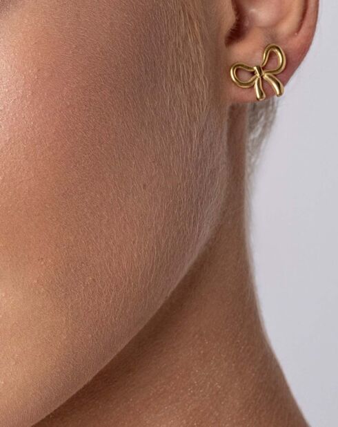 Adelina vergulde geelgouden stalen oorbellen