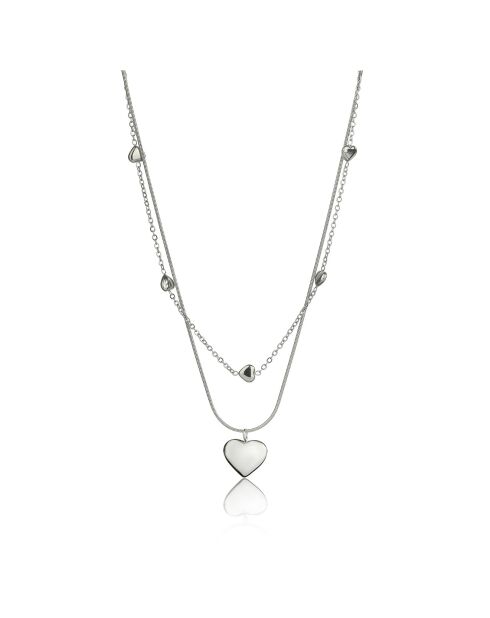 Collana Malani in acciaio argentato