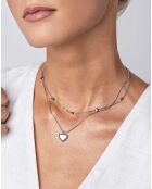 Collana Malani in acciaio argentato