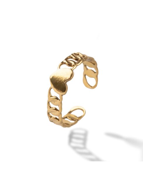 Bague en Acier plaqué Or jaune dorée