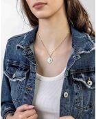 Collier Alani en Acier plaqué Or jaune & Turquoise doré/bleu clair