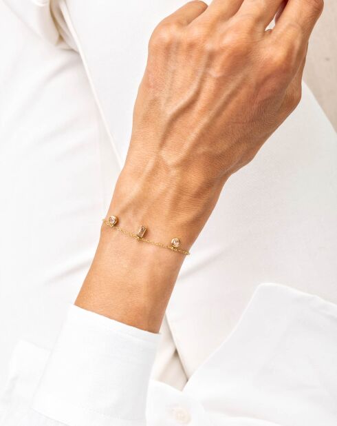 Bracelet Gabrielle en Acier plaqué Or jaune doré