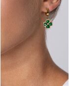 Boucles d'oreilles Madilynn en Acier plaqué Or jaune & Zircone doré/vert