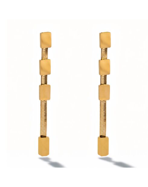 Goudgele vergulde stalen oorbellen