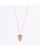 Collana in acciaio placcato oro giallo