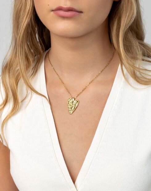 Collana in acciaio placcato oro giallo