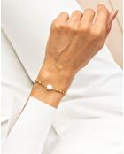 Bracelet Stevie en Acier plaqué Or jaune & Perle d'eau douce doré/blanc
