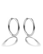 Orecchini in acciaio argentato Ø 17 mm