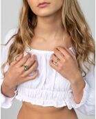 Bague en Acier plaqué Or jaune dorée