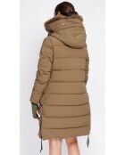 Doudoune longue marron