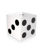 Mesa de café blanca Cube Dice Game