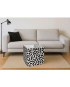 Tavolino da caffè Cubo Labirinto nero