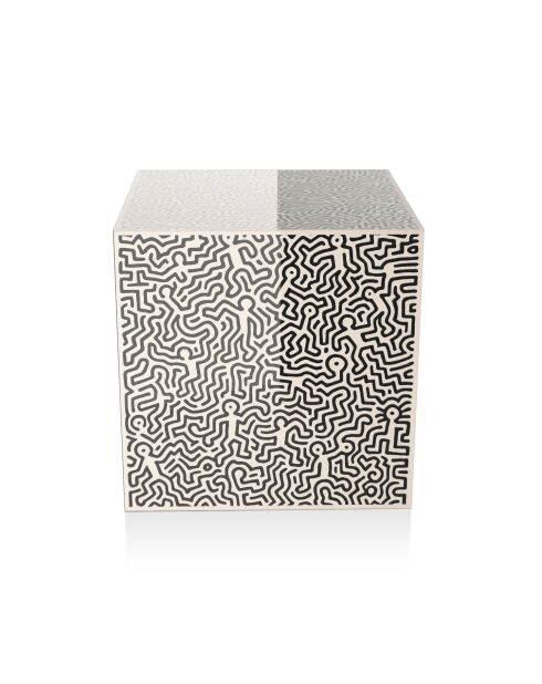 Table Basse Graffiti Pop Cube Beige