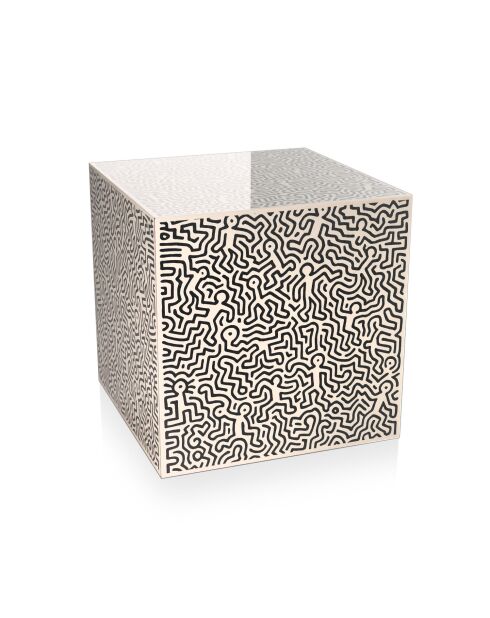 Table Basse Graffiti Pop Cube Beige