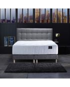Ensemble Séléné Matelas ressorts ensachés + 2 Sommiers gris
