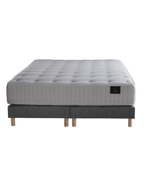 Ensemble Séléné Matelas ressorts ensachés + 2 Sommiers gris