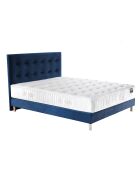 Materasso a molle insacchettate Comet Set + rete letto + testiera imbottita blu