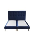 Set Timeless di 2 molle scatolate + testiera imbottita blu