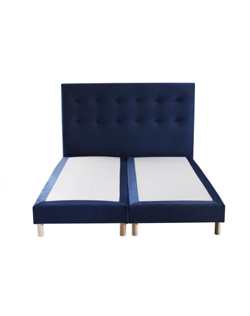 Timeless Set Box Spring + Testiera imbottita blu