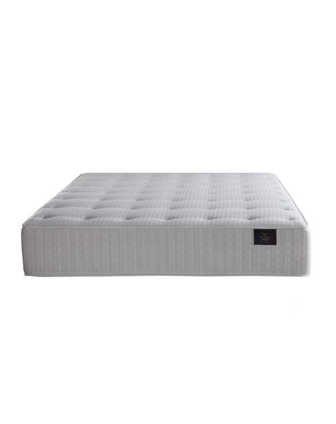 Set materasso a molle insacchettate Hélios + 2 reti letto + testiera imbottita blu