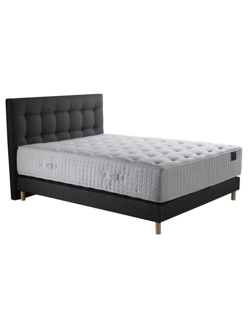 Set materasso a molle insacchettate Hélios + materasso a molle + testiera imbottita antracite