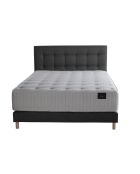 Set materasso a molle insacchettate Hélios + materasso a molle + testiera imbottita antracite