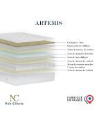 Set Artemis 2 materassi a molle insacchettate + 2 sommers + testiera imbottita grigia