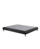 Sommier tapissier Crépuscule bois massif anthracite