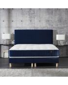 2 Sommiers tapissier en Velours Intemporel bleu