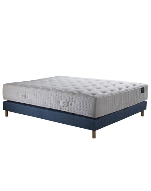 Ensemble Hécate Matelas ressorts ensachés + Sommier bleu