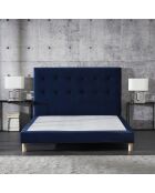 Timeless Set Box Spring + Testiera imbottita blu