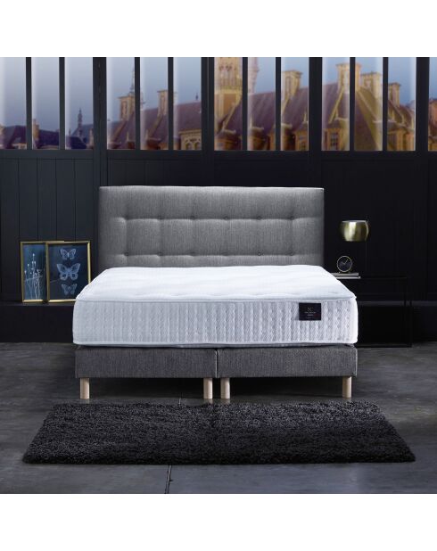 Ensemble Artémis Matelas ressorts ensachés + 2 Sommiers gris