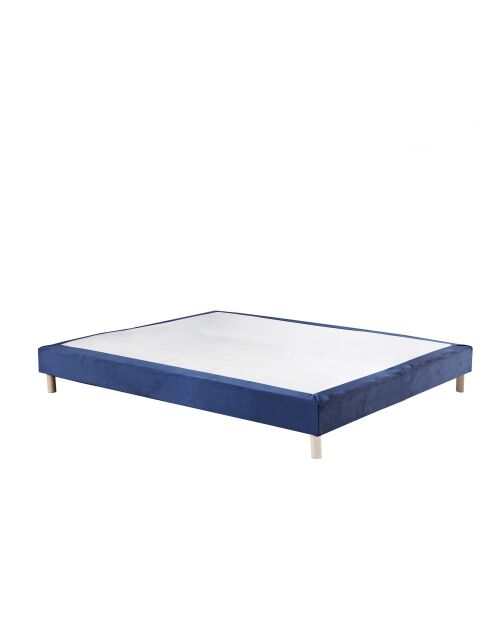 Sommier tapissier en Velours Intemporel bleu