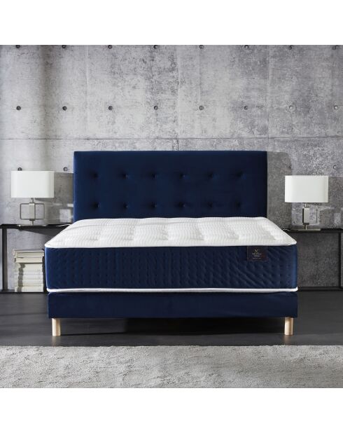 Testiera imbottita blu senza tempo