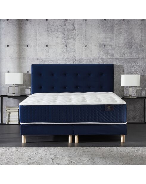 Testiera imbottita blu senza tempo