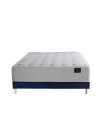 Set Helios: materasso a molle insacchettate + base in velluto blu