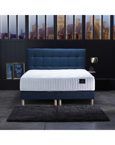 Ensemble Artémis Matelas ressorts ensachés + 2 Sommiers bleu