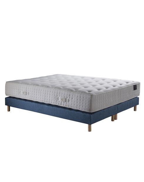 Ensemble Artémis Matelas ressorts ensachés + 2 Sommiers bleu