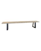 Banc En Bois De Pin Et  Acacia Pieds Métal Noir 220X30X41Cm Hera