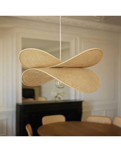 Suspension En Bambou Naturel 80X70X30Cm Luciole