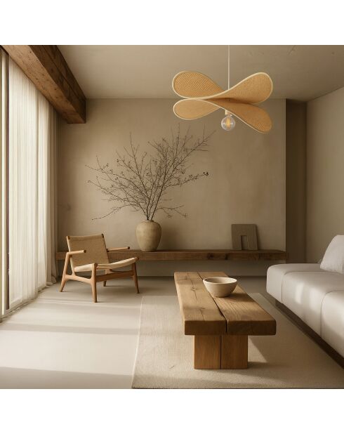 Suspension En Bambou Naturel 80X70X30Cm Luciole