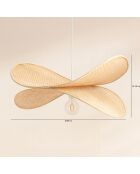 Suspension En Bambou Naturel 80X70X30Cm Luciole