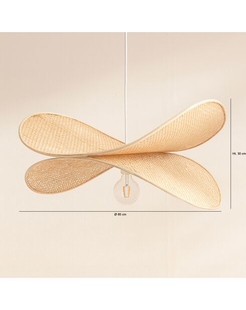 Suspension En Bambou Naturel 80X70X30Cm Luciole