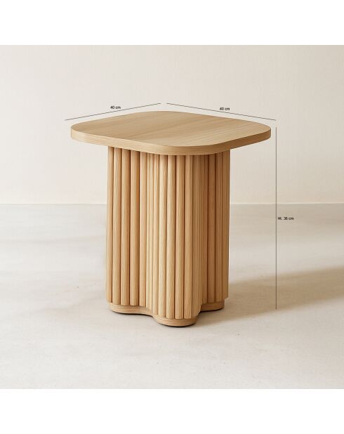 Alba bijzetmeubilair met natuurlijk houteffect 40x40x45cm