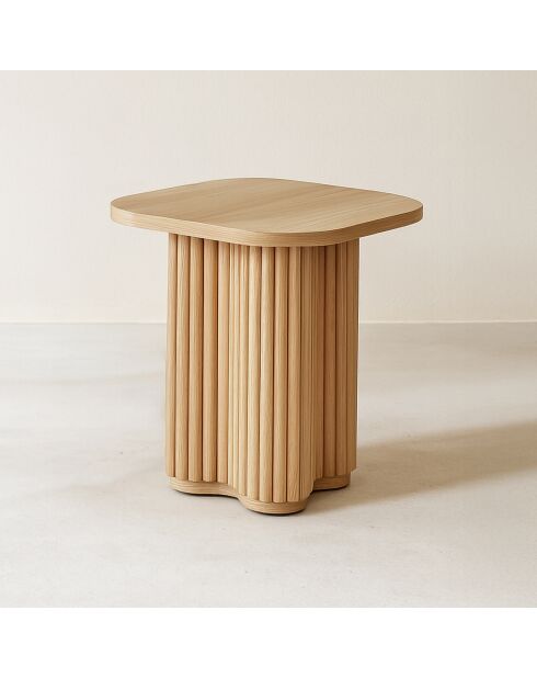 Alba bijzetmeubilair met natuurlijk houteffect 40x40x45cm