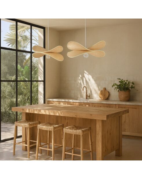 Suspension En Bambou Naturel 60X50X205Cm Luciole