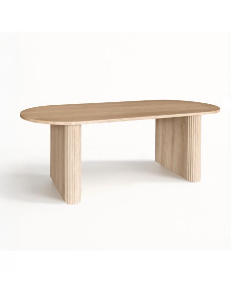 Quito Ovaler Tisch 220 x 90 x 75 cm, natürlicher Holzeffekt, 220 x 90 x 75 cm