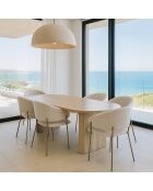 Quito Ovaler Tisch 220 x 90 x 75 cm, natürlicher Holzeffekt, 220 x 90 x 75 cm
