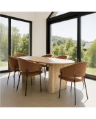 Quito Ovaler Tisch 220 x 90 x 75 cm, natürlicher Holzeffekt, 220 x 90 x 75 cm