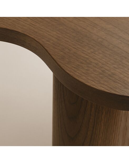 3 Tables Basses Organiques Effet Noyer Charlie